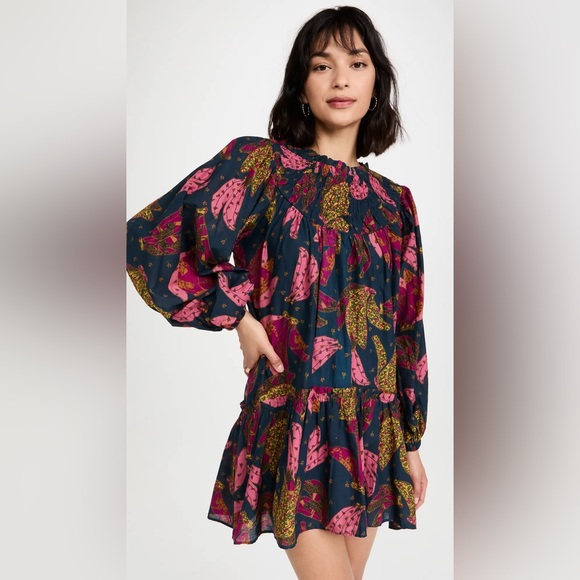 FARM Rio Dresses & Skirts - Brand New Farm Rio Cotton Long Sleeved Bananas Patchwork Dress Size Small